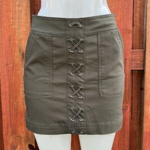 Express Green Ruched Mini Pencil Skirt Size 4